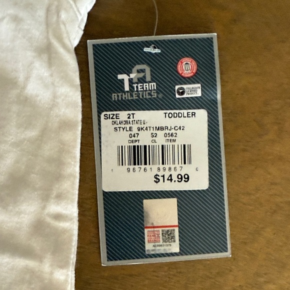 Team Apparel White and Orange Oklahoma State Cowboys Tee - Picture 3 of 4